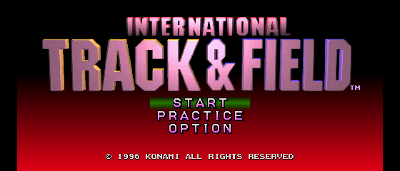 International Track & Field Title Screen